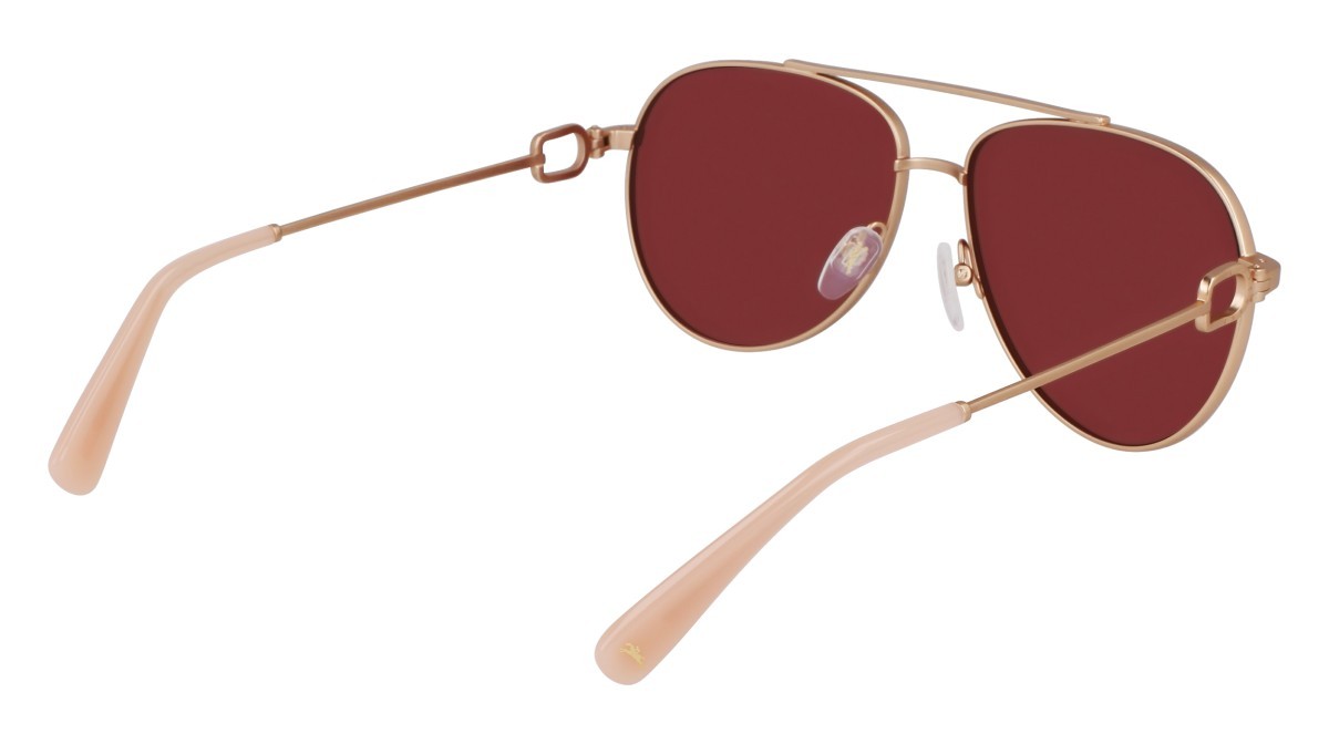 Sunglasses Longchamp LO178S (772) color rose gold/wine shape aviator lenses solid purple