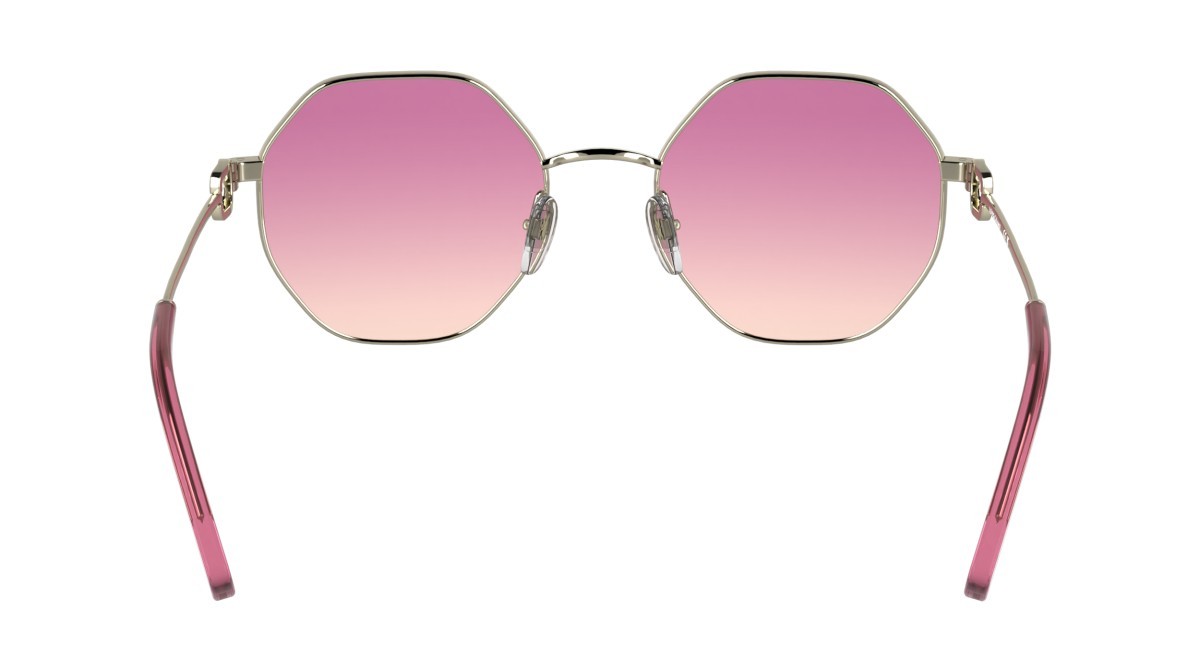 Occhiali da sole Longchamp LO179S (718) colore gold/gradient pink forma rotondo lenti double gradient pink+orange