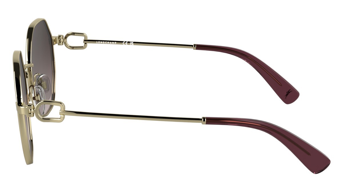 Occhiali da sole Longchamp LO179S (724) colore gold/gradient brown rose forma rotondo lenti gradient brown rose