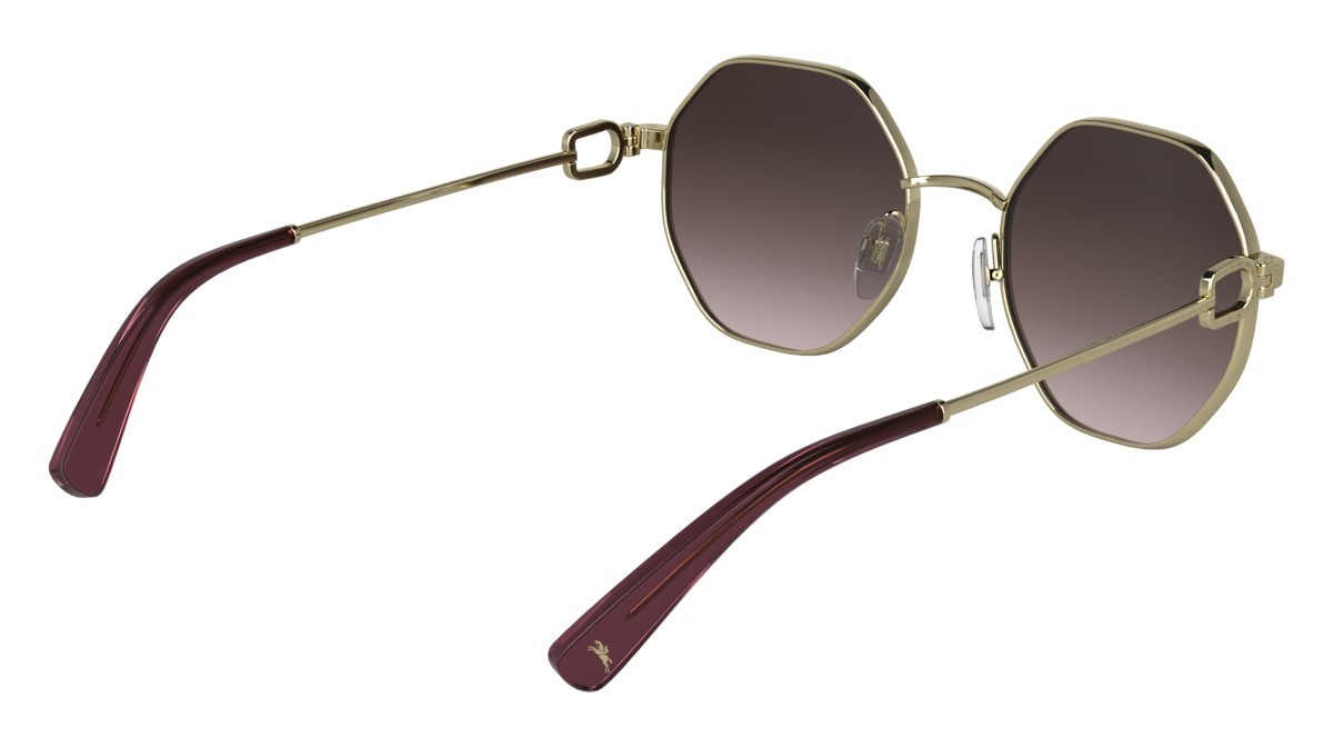 Occhiali da sole Longchamp LO179S (724) colore gold/gradient brown rose forma rotondo lenti gradient brown rose