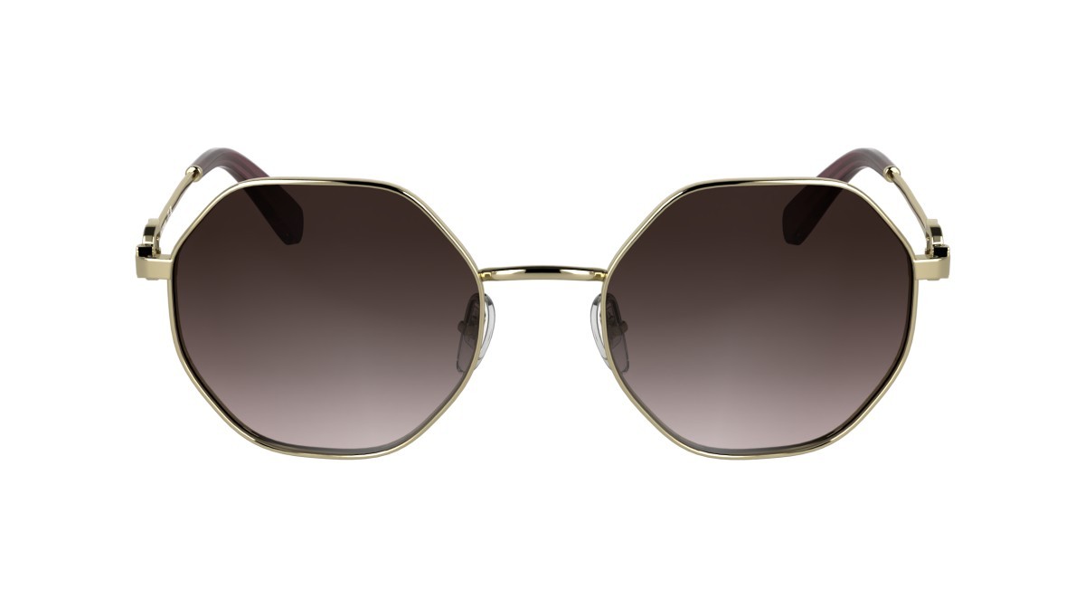 Occhiali da sole Longchamp LO179S (724) colore gold/gradient brown rose forma rotondo lenti gradient brown rose