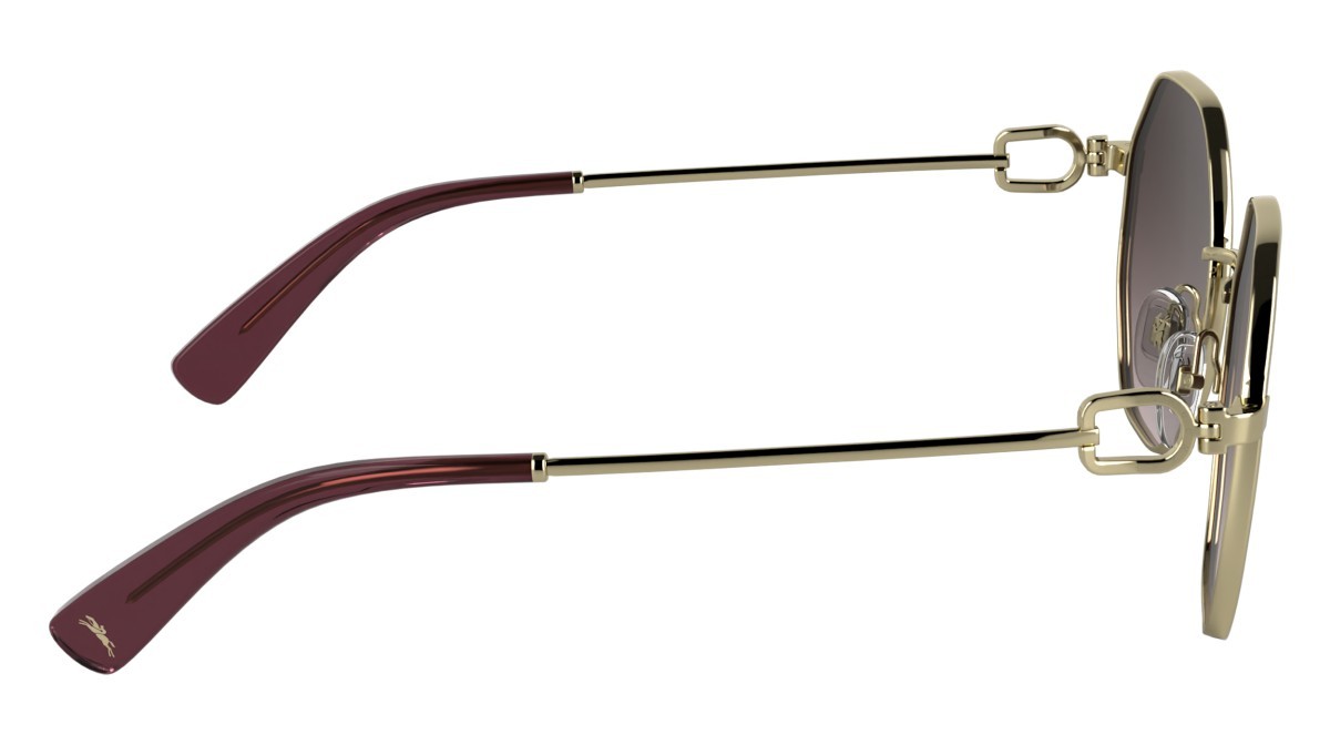 Sunglasses Longchamp LO179S N (724) color gold/gradient brown rose shape round 