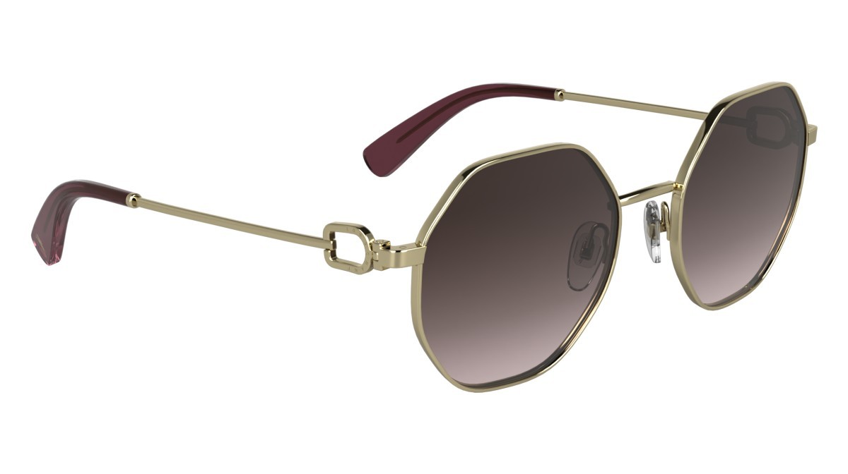Sunglasses Longchamp LO179S N (724) color gold/gradient brown rose shape round 