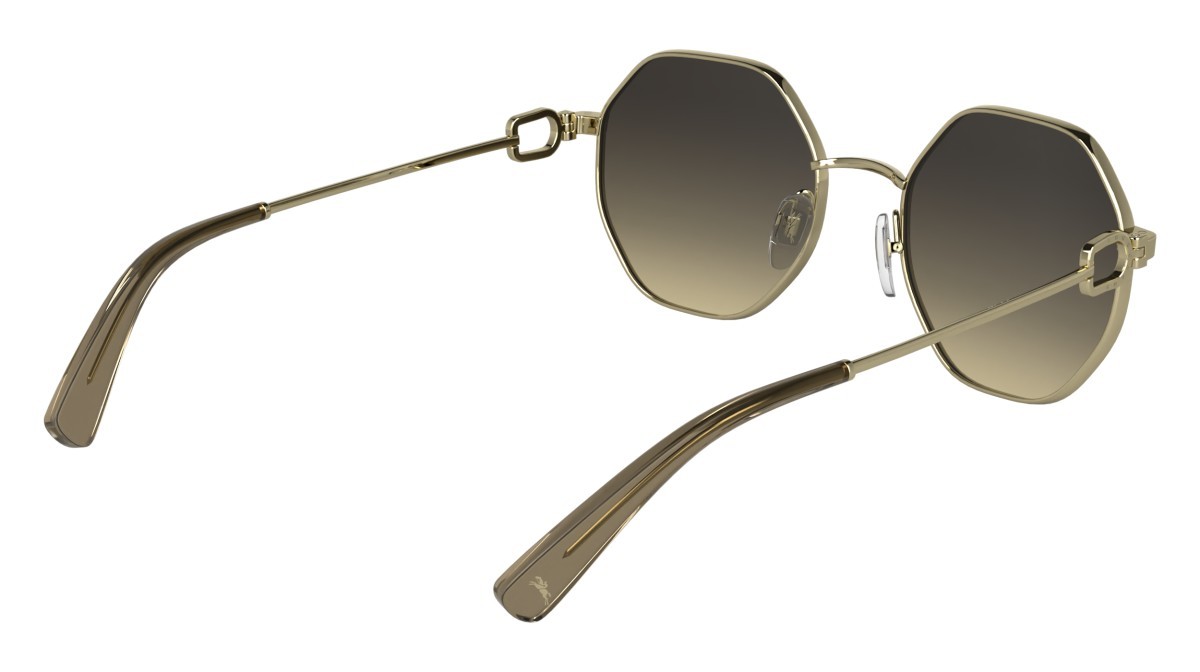Occhiali da sole Longchamp LO179S N (727) colore gold/gradient brown forma rotondo 