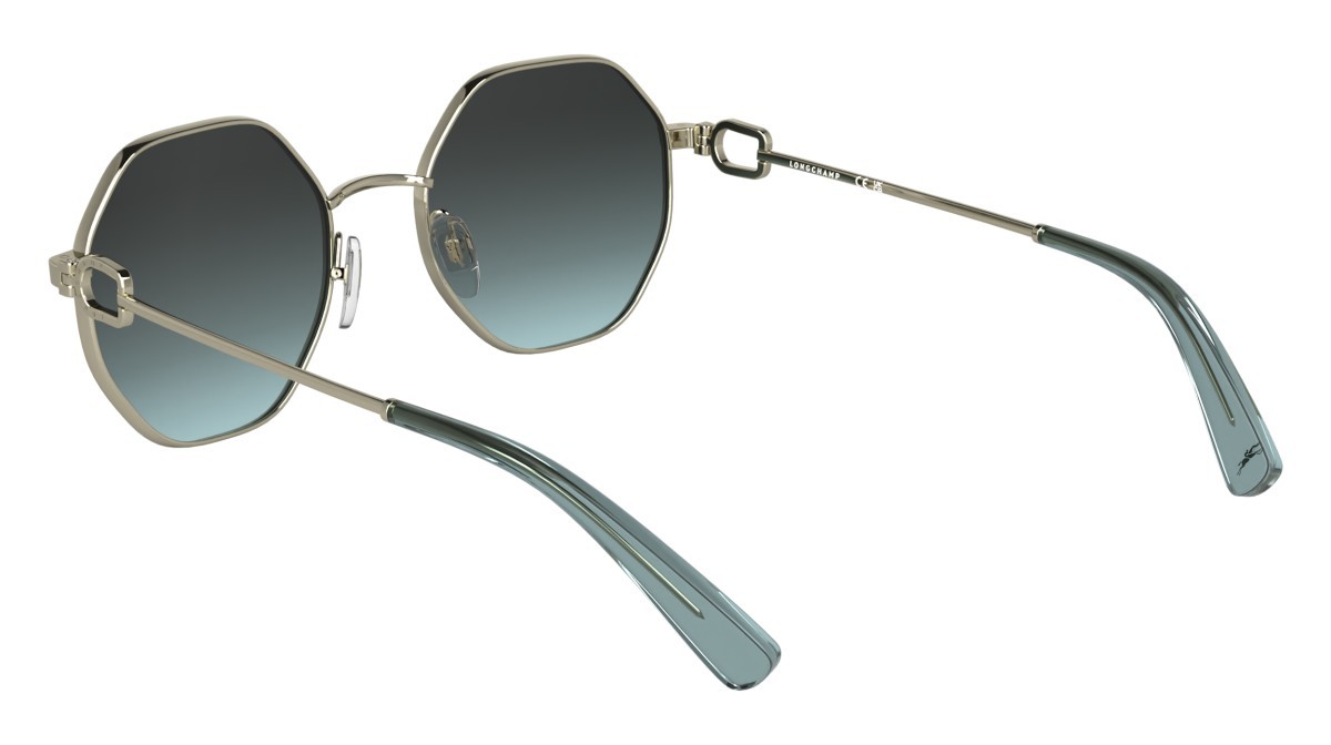 Occhiali da sole Longchamp LO179S N (729) colore gold/gradient blue forma rotondo 