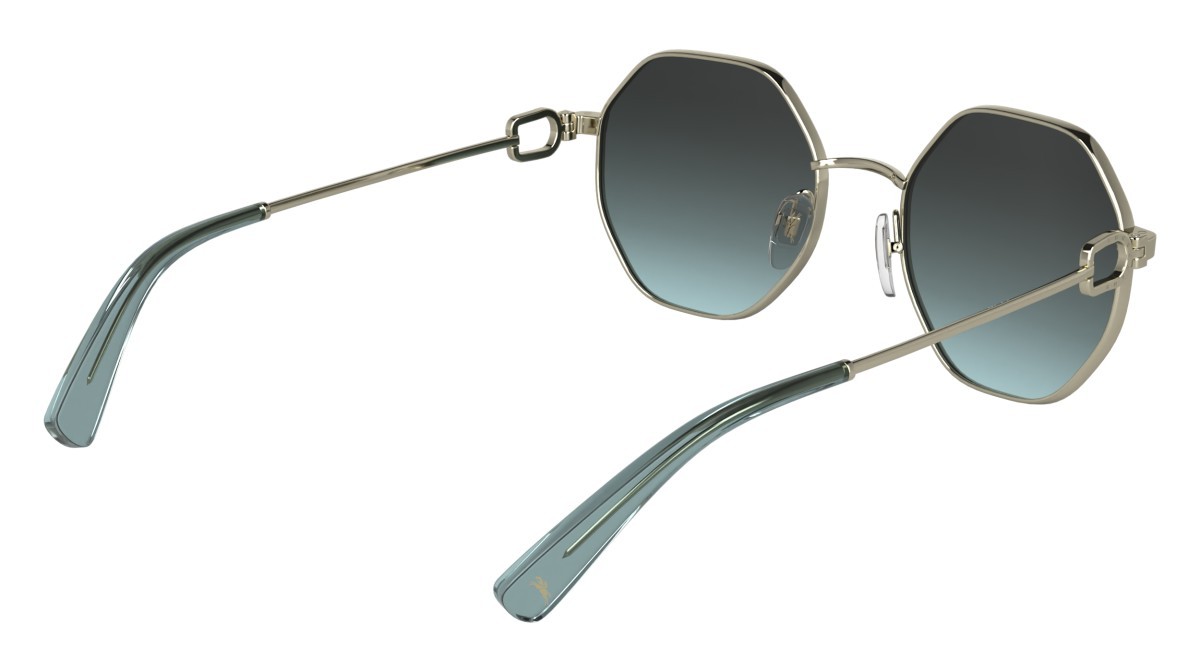 Occhiali da sole Longchamp LO179S N (729) colore gold/gradient blue forma rotondo 