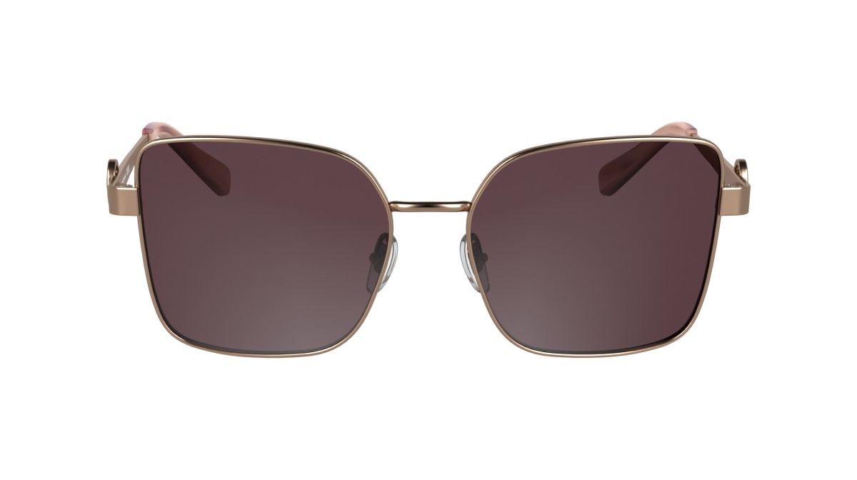 Sonnenbrillen Longchamp LO181S (738) farbe amber gold/purple form schmetterling gläser solid purple
