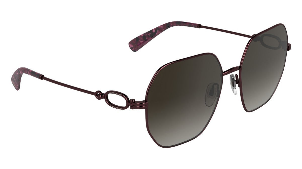 Sunglasses Longchamp LO187S (601) color burgundy shape square lenses brown gradient