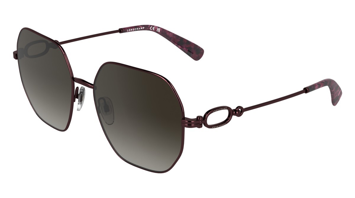 Sunglasses Longchamp LO187S (601) color burgundy shape square lenses brown gradient