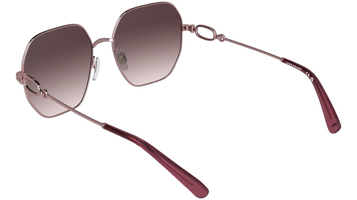 Occhiali da sole Longchamp LO187S (682) colore rose/gradient rose forma quadrato lenti gradienr dark rose