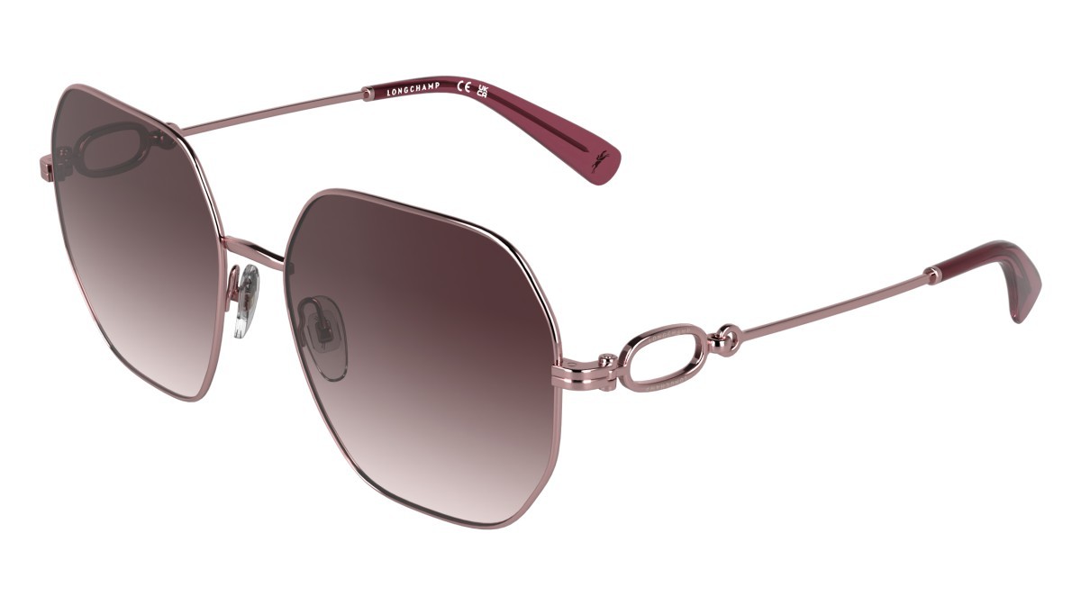 Occhiali da sole Longchamp LO187S (682) colore rose/gradient rose forma quadrato lenti gradienr dark rose