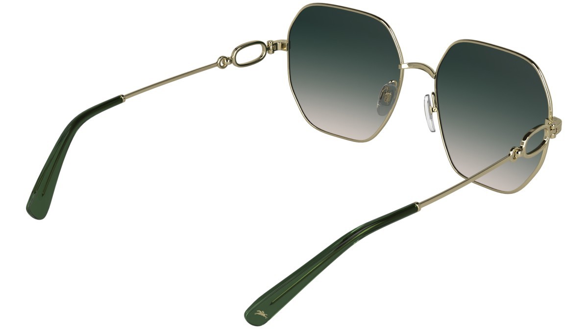 Occhiali da sole Longchamp LO187S (725) colore gold/gradient green rose forma quadrato lenti gradient green rose