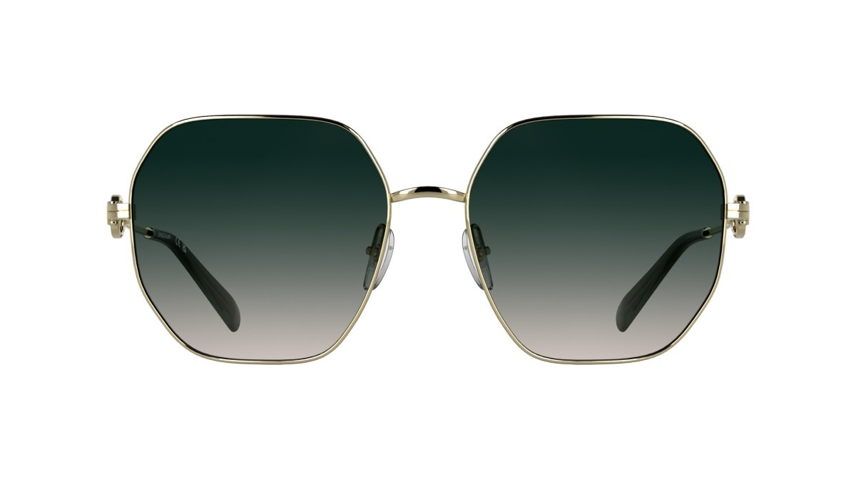 Occhiali da sole Longchamp LO187S (725) colore gold/gradient green rose forma quadrato lenti gradient green rose