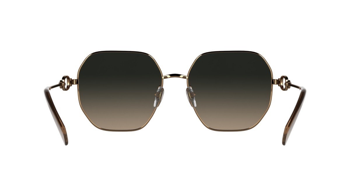 Occhiali da sole Longchamp LO187S (734) colore amber gold/gradient smoke brow forma quadrato lenti smoke/brown gradient