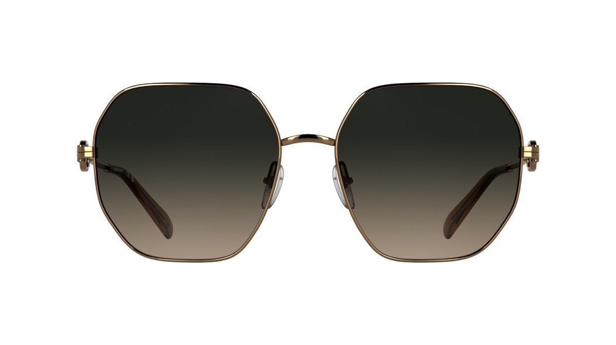 Occhiali da sole Longchamp LO187S (734) colore amber gold/gradient smoke brow forma quadrato lenti smoke/brown gradient