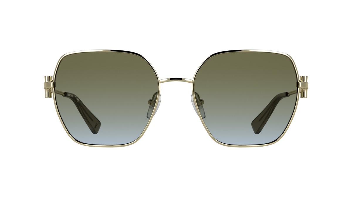 Occhiali da sole Longchamp LO190S (708) colore gold/gradient khaki forma rettangolare lenti double gradient khaki grey