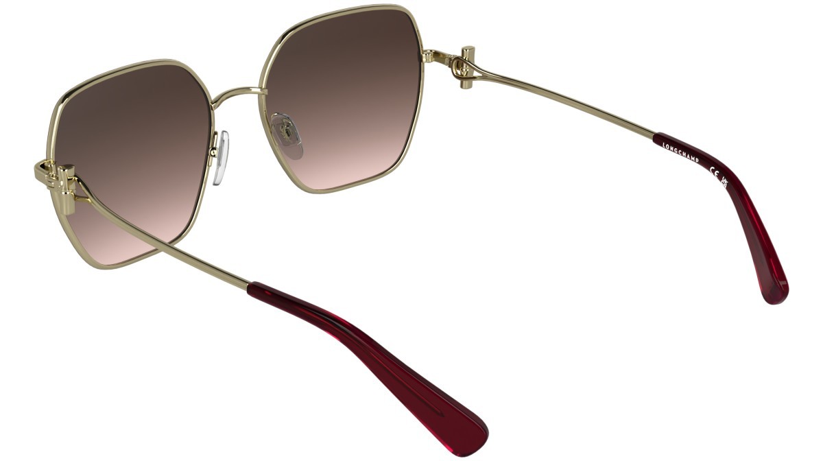 Occhiali da sole Longchamp LO190S (721) colore gold/gradient burgundy forma rettangolare lenti gradient wine rose
