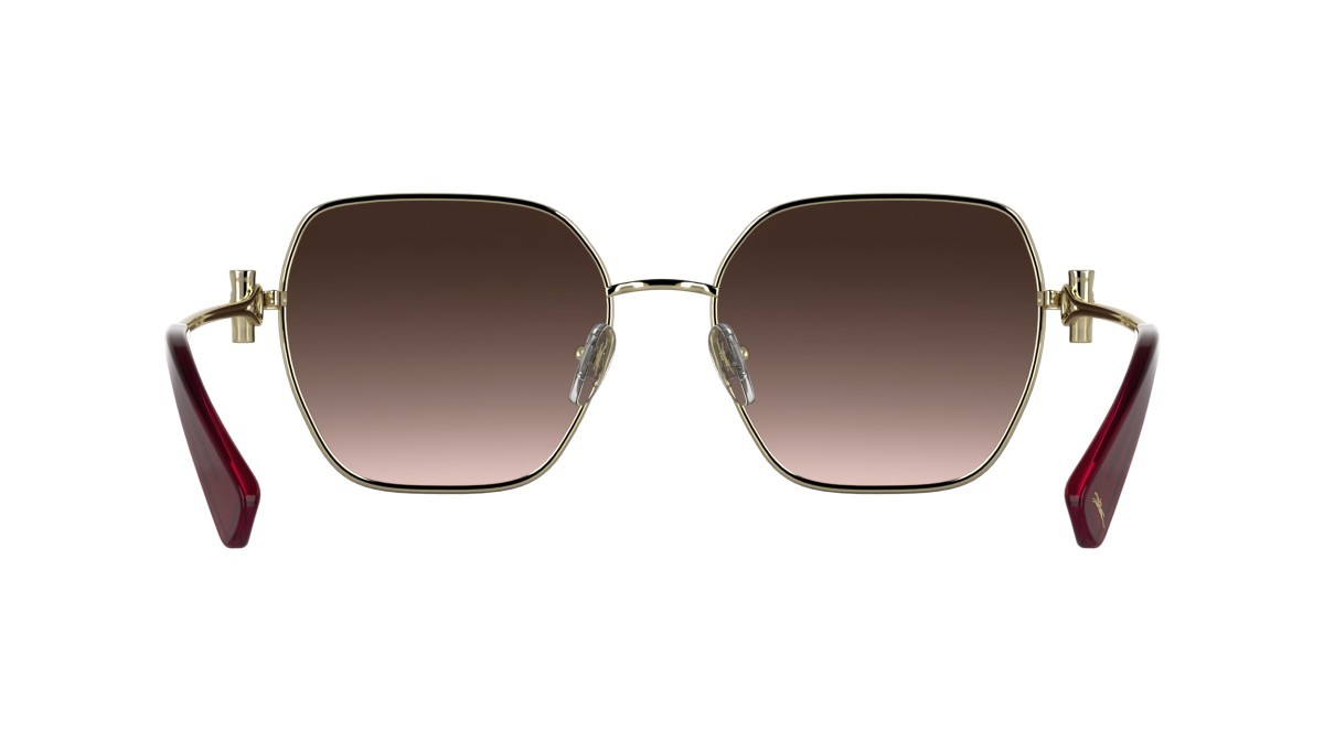 Occhiali da sole Longchamp LO190S (721) colore gold/gradient burgundy forma rettangolare lenti gradient wine rose
