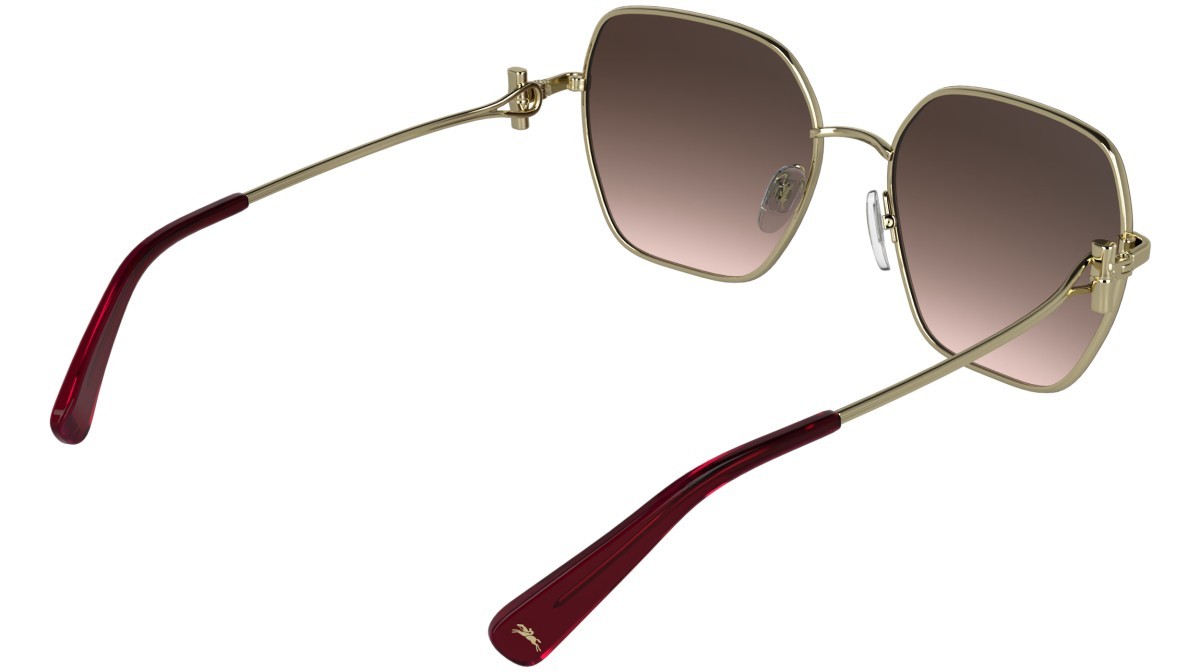 Occhiali da sole Longchamp LO190S (721) colore gold/gradient burgundy forma rettangolare lenti gradient wine rose