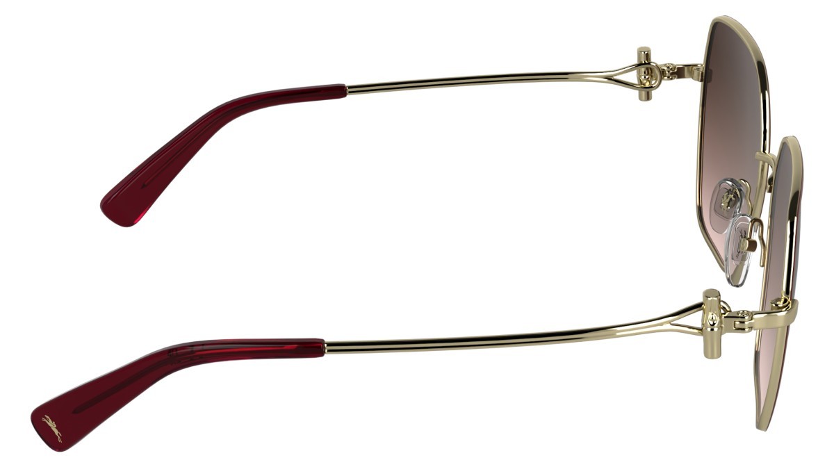 Occhiali da sole Longchamp LO190S (721) colore gold/gradient burgundy forma rettangolare lenti gradient wine rose