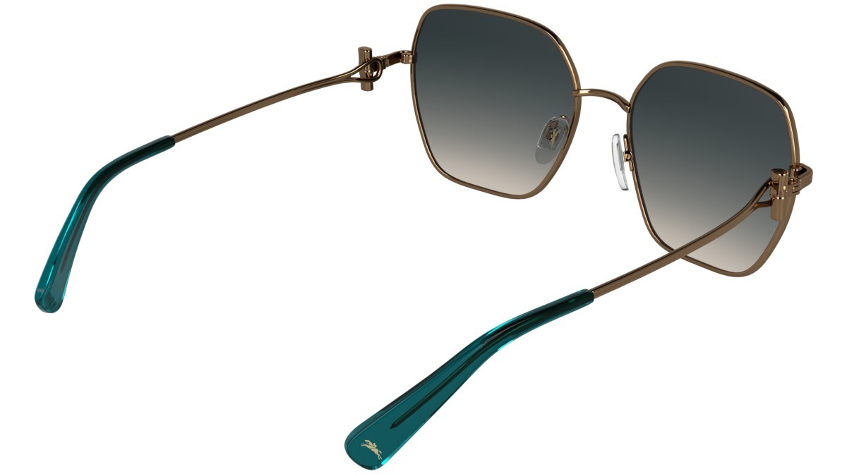 Occhiali da sole Longchamp LO190S (734) colore amber gold/gradient smoke forma rettangolare lenti gradient grey