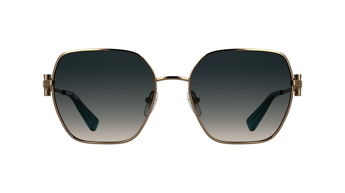 Occhiali da sole Longchamp LO190S (734) colore amber gold/gradient smoke forma rettangolare lenti gradient grey