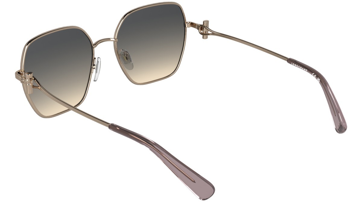 Occhiali da sole Longchamp LO190S (773) colore rose gold/gradient grey nude forma rettangolare lenti gradient gray/nude