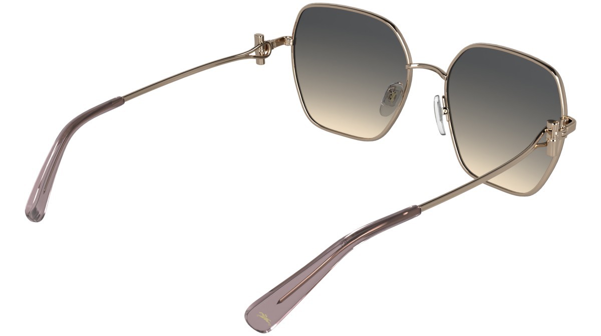 Occhiali da sole Longchamp LO190S (773) colore rose gold/gradient grey nude forma rettangolare lenti gradient gray/nude