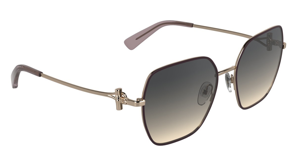 Occhiali da sole Longchamp LO190S (773) colore rose gold/gradient grey nude forma rettangolare lenti gradient gray/nude