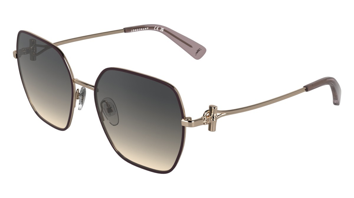 Occhiali da sole Longchamp LO190S (773) colore rose gold/gradient grey nude forma rettangolare lenti gradient gray/nude