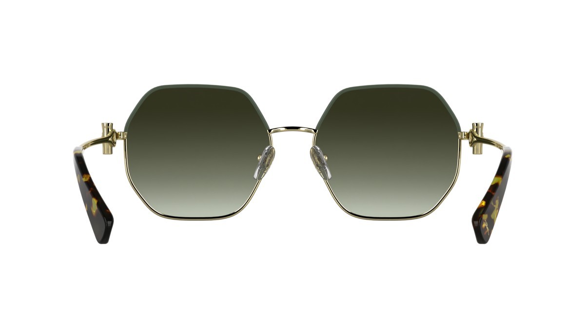 Sunglasses Longchamp LO191S (708) color gold/gradient khaki shape square lenses gradient khaki