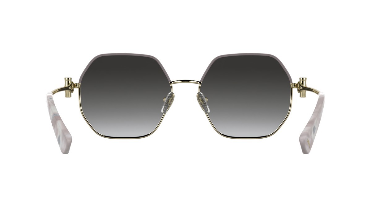 Occhiali da sole Longchamp LO191S (723) colore gold/gradient smoke forma quadrato lenti gradient smoke lilac