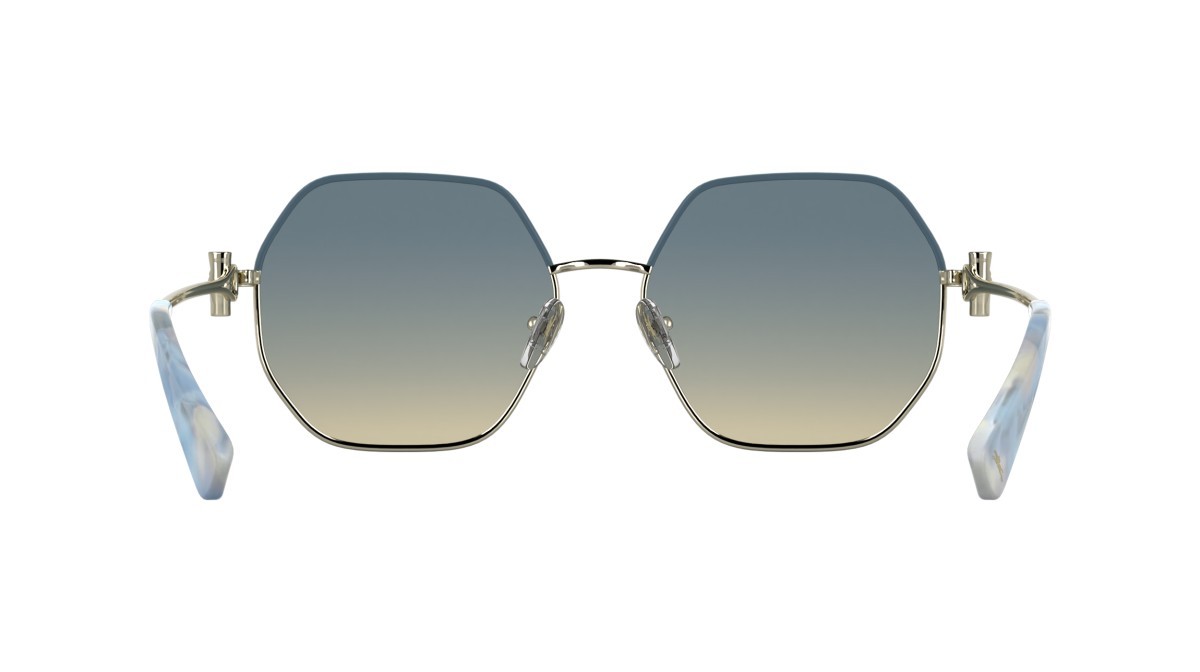 Occhiali da sole Longchamp LO191S (729) colore gold/gradient blue forma quadrato lenti gradient blue beige