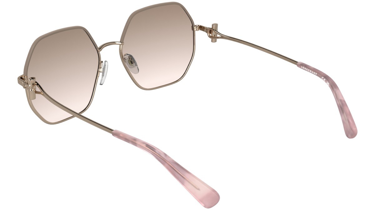 Sunglasses Longchamp LO191S (774) color rose gold/gradient rose shape square lenses gradient brown rose