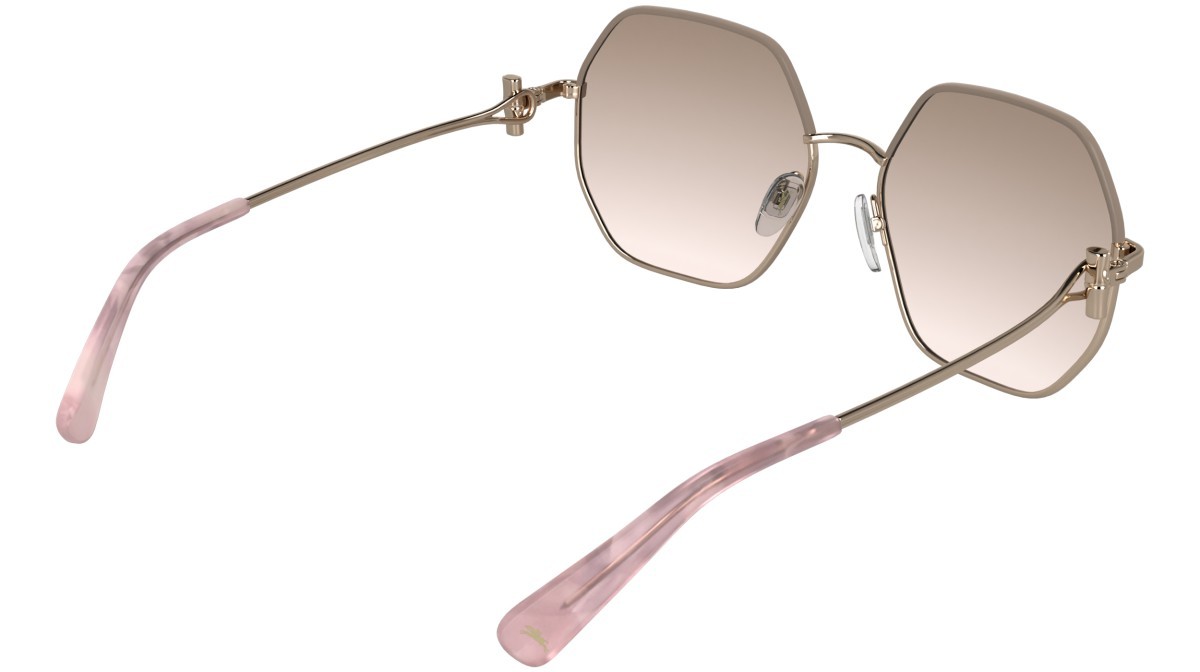 Sunglasses Longchamp LO191S (774) color rose gold/gradient rose shape square lenses gradient brown rose