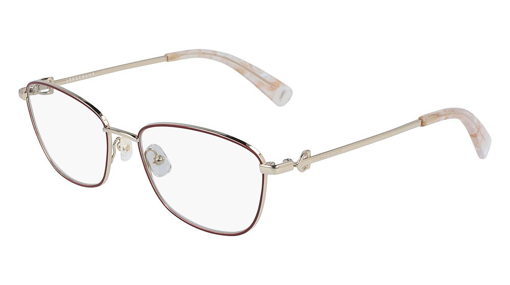 Brillen Longchamp LO2128 (604) farbe burgundy form rechteckig 