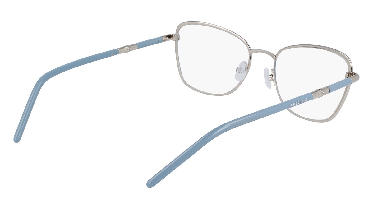 Brillen Longchamp LO2155 (043) farbe silver/azure form rechteckig 