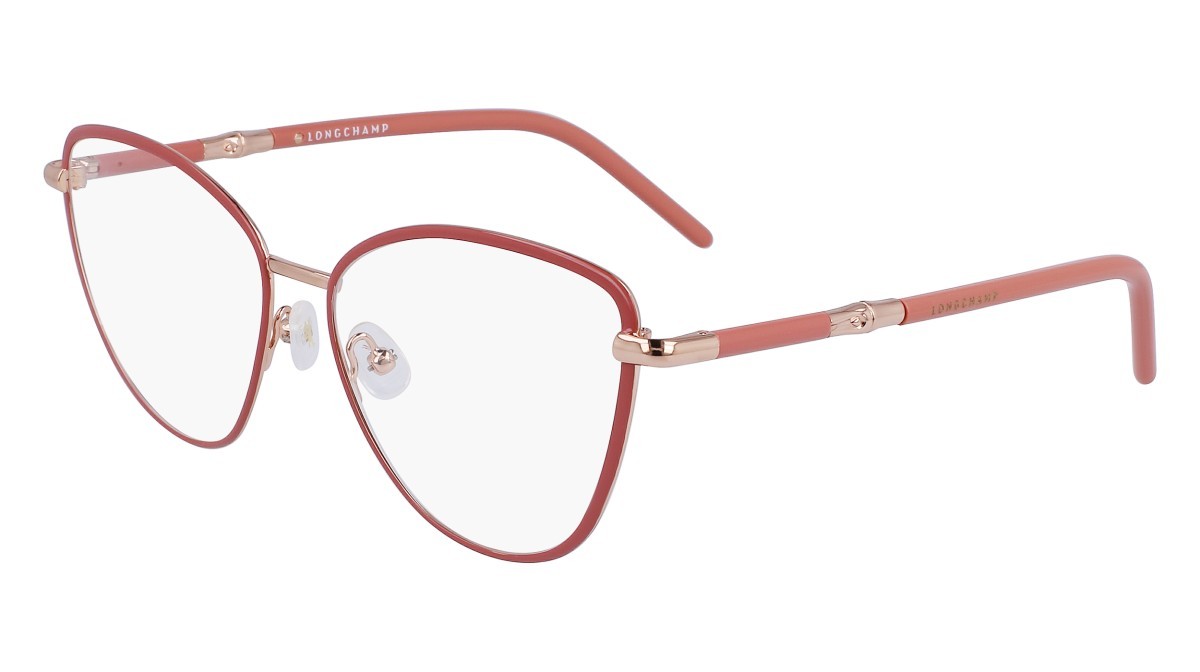 Brillen Longchamp LO2156 (700) farbe rose gold/rose form cat-eye 