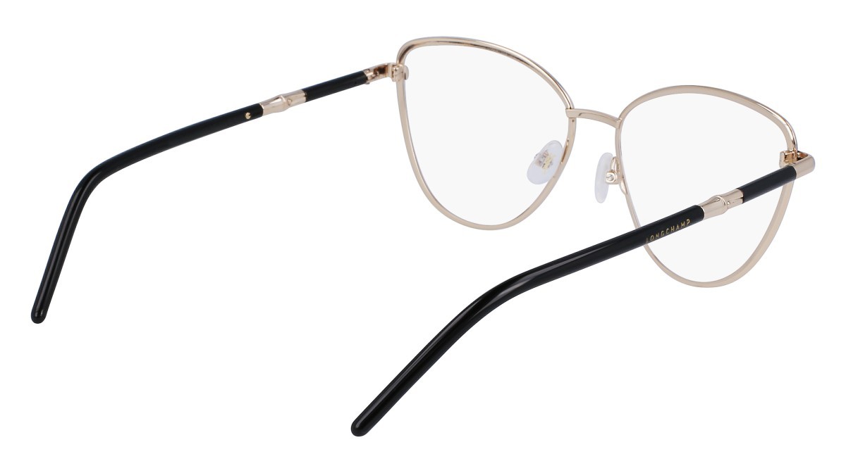 Brillen Longchamp LO2156 (728) farbe gold/black form cat-eye 