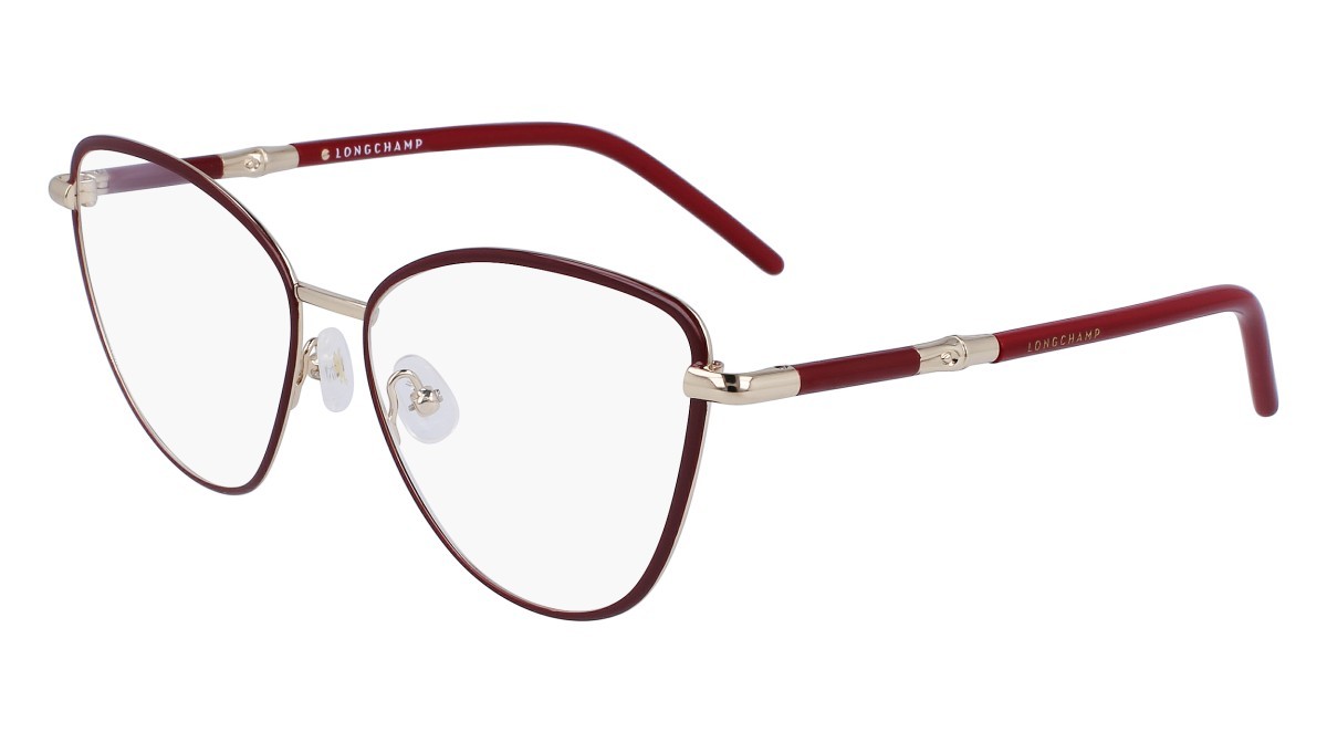 Brillen Longchamp LO2156 (734) farbe gold/burgundy form cat-eye 
