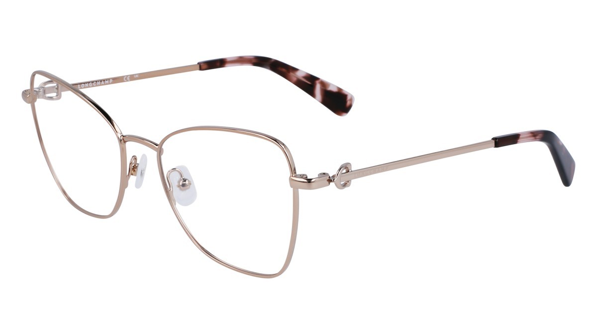 Brillen Longchamp LO2157 (770) farbe rose gold form schmetterling 