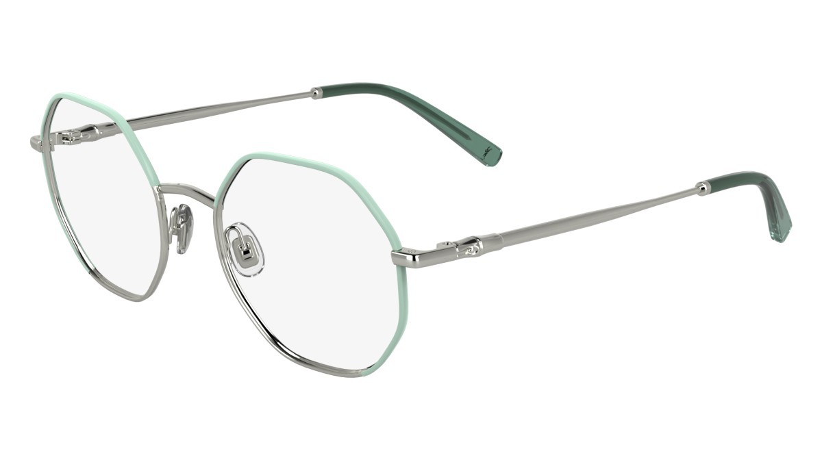 Occhiali da vista Longchamp LO2166 (045) colore silver/green forma rettangolare lenti color 2