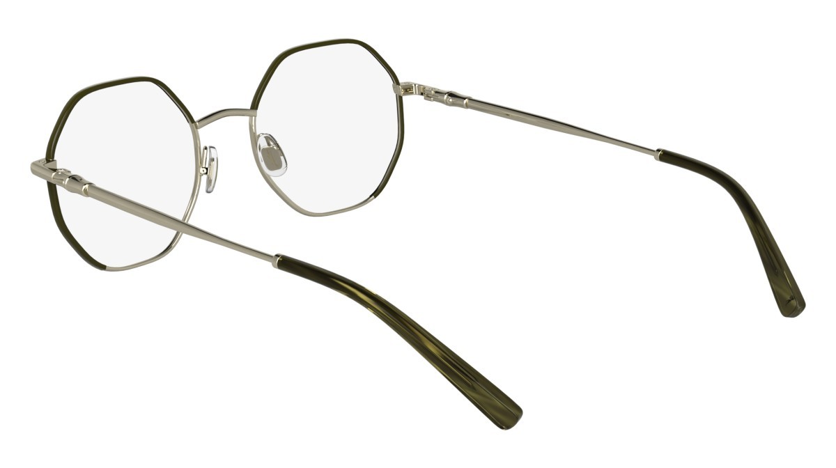 Occhiali da vista Longchamp LO2166 (708) colore gold/khaki forma rettangolare lenti colore - 6