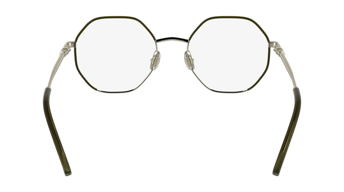 Occhiali da vista Longchamp LO2166 (708) colore gold/khaki forma rettangolare lenti colore - 6