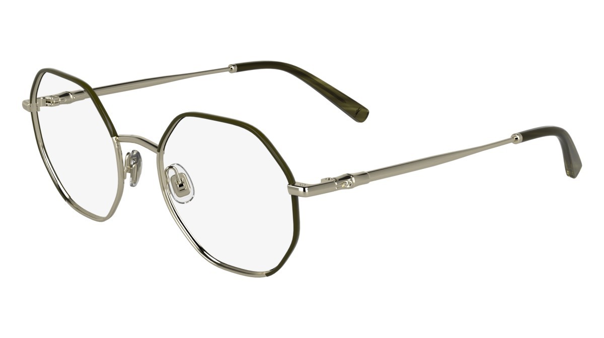 Occhiali da vista Longchamp LO2166 (708) colore gold/khaki forma rettangolare lenti colore - 6