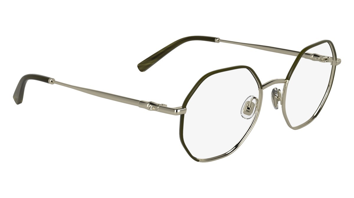 Occhiali da vista Longchamp LO2166 N (708) colore gold/khaki forma rettangolare 