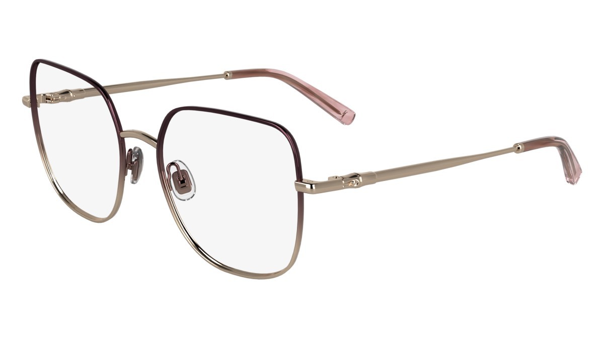 Occhiali da vista Longchamp LO2167 (772) colore rose gold/burgundy forma farfalla lenti color 2
