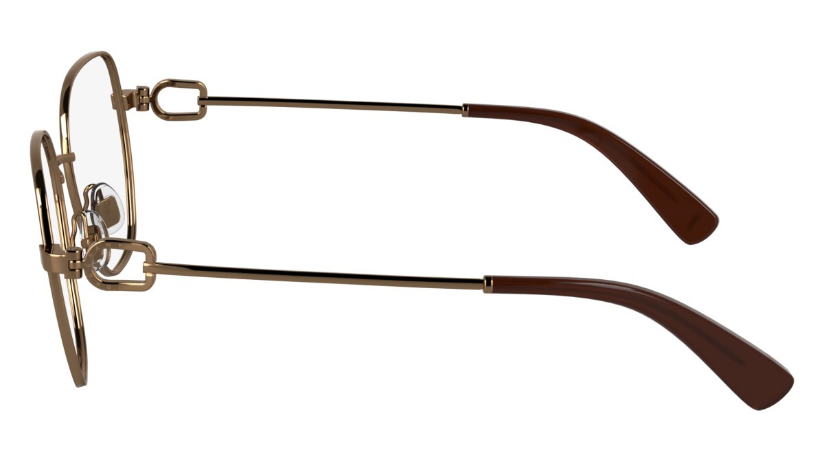 Eyeglasses Longchamp LO2169 (730) color amber gold shape rectangle lenses color 3