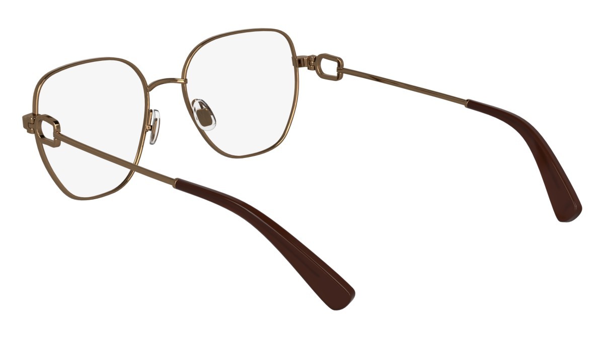 Eyeglasses Longchamp LO2169 (730) color amber gold shape rectangle lenses color 3