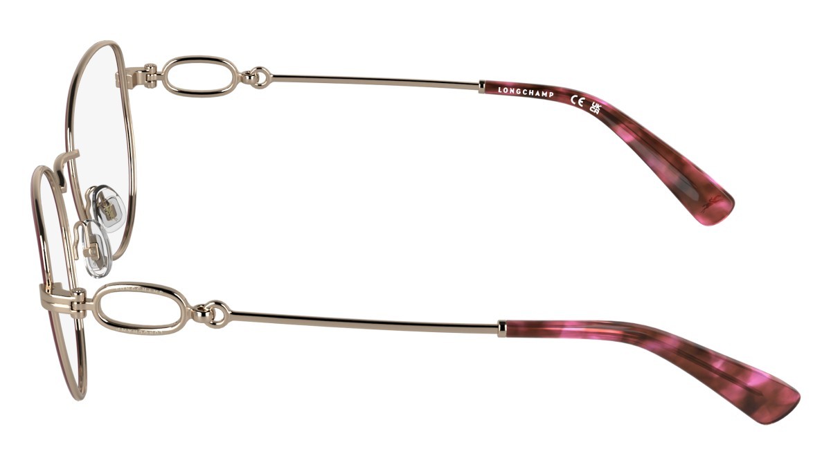Occhiali da vista Longchamp LO2180 (770) colore rose gold forma farfalla 